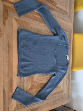 Wilfred Steel Blue Square Neck Knit Sweater Size M